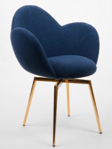 Chaise collection Flora velours cotelé élégante et confortable