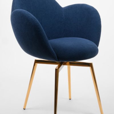Chaise collection Flora velours cotelé élégante et confortable