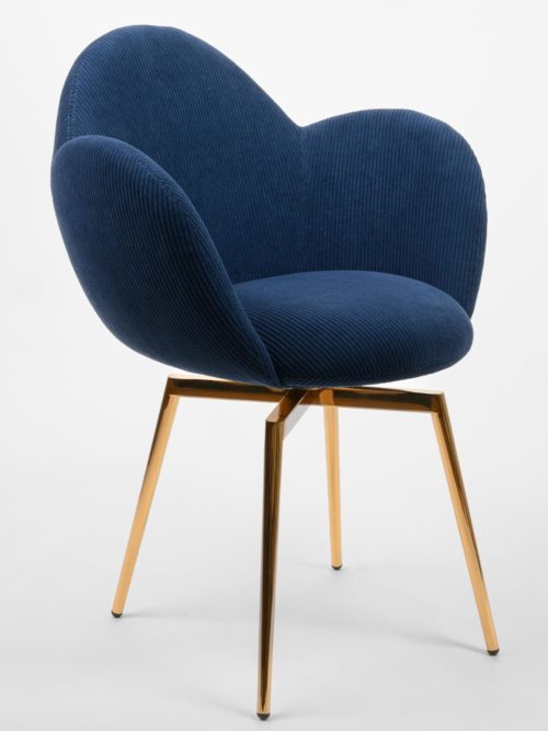 Chaise collection Flora velours cotelé élégante et confortable